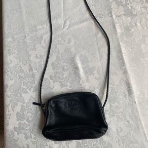 Tory Burch black pebble leather crossbody